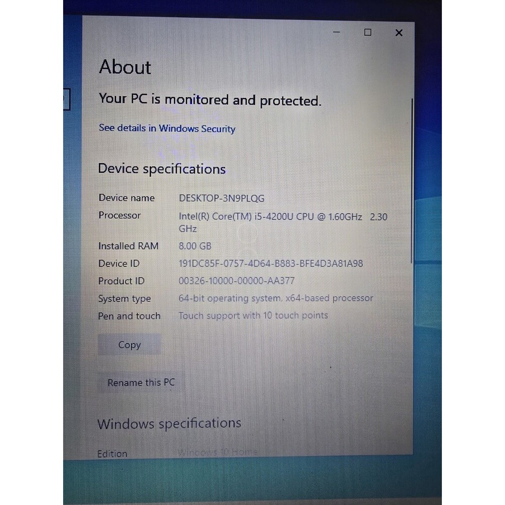 HP Envy Touchsmart Laptop Intel Core i5 - Picture 3 of 16